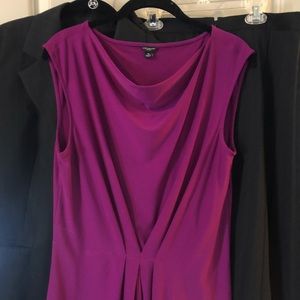 Ann Taylor Window Pane Jacket and Pleated Skirt